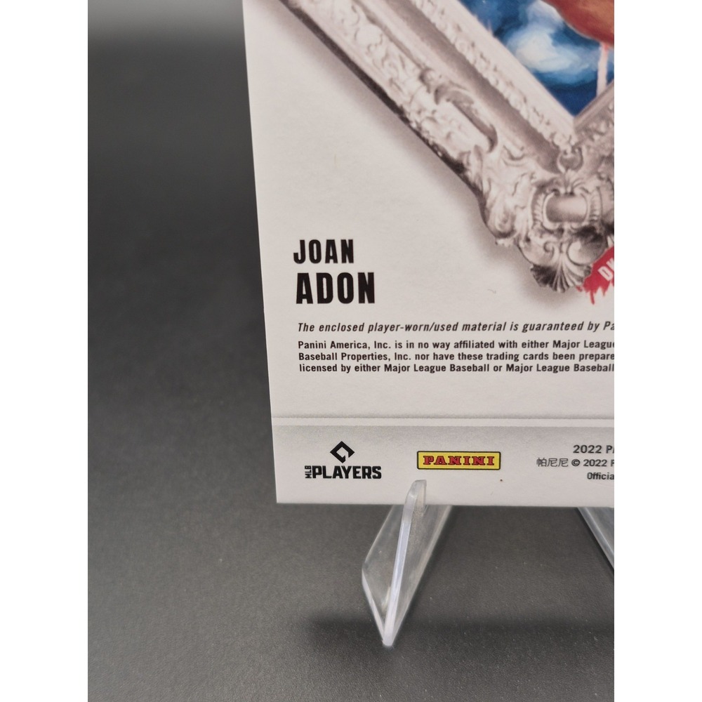 2022 Diamond Kings Baseball Joan Adon #DKM-JA Draft Kimgs Materials Purple /20 - Picture 10 of 10